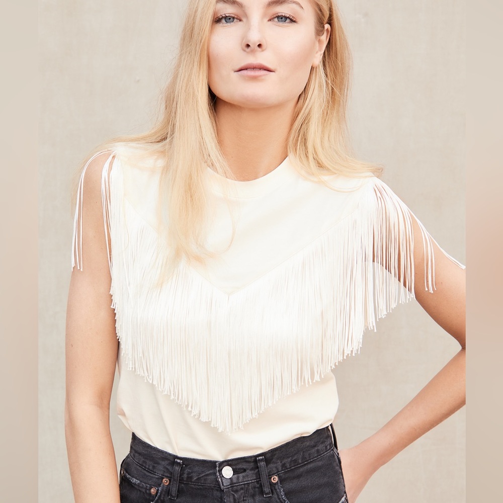 MSMG Fringe White Top